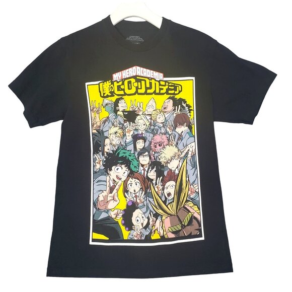 MY HERO ACADEMIA Other - MY HERO ACADEMIA Unisex Shirt SZ S Deku Todoroki Froppy Bakugo Black Anime Japan